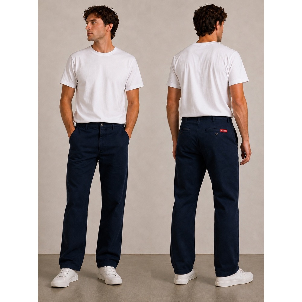 Dixxon Flannel Co D-Flex Pants Blue Chino Stretch Straight Casual Comfort 32x30